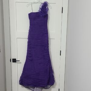 Jovani Purple One Shoulder Gown
